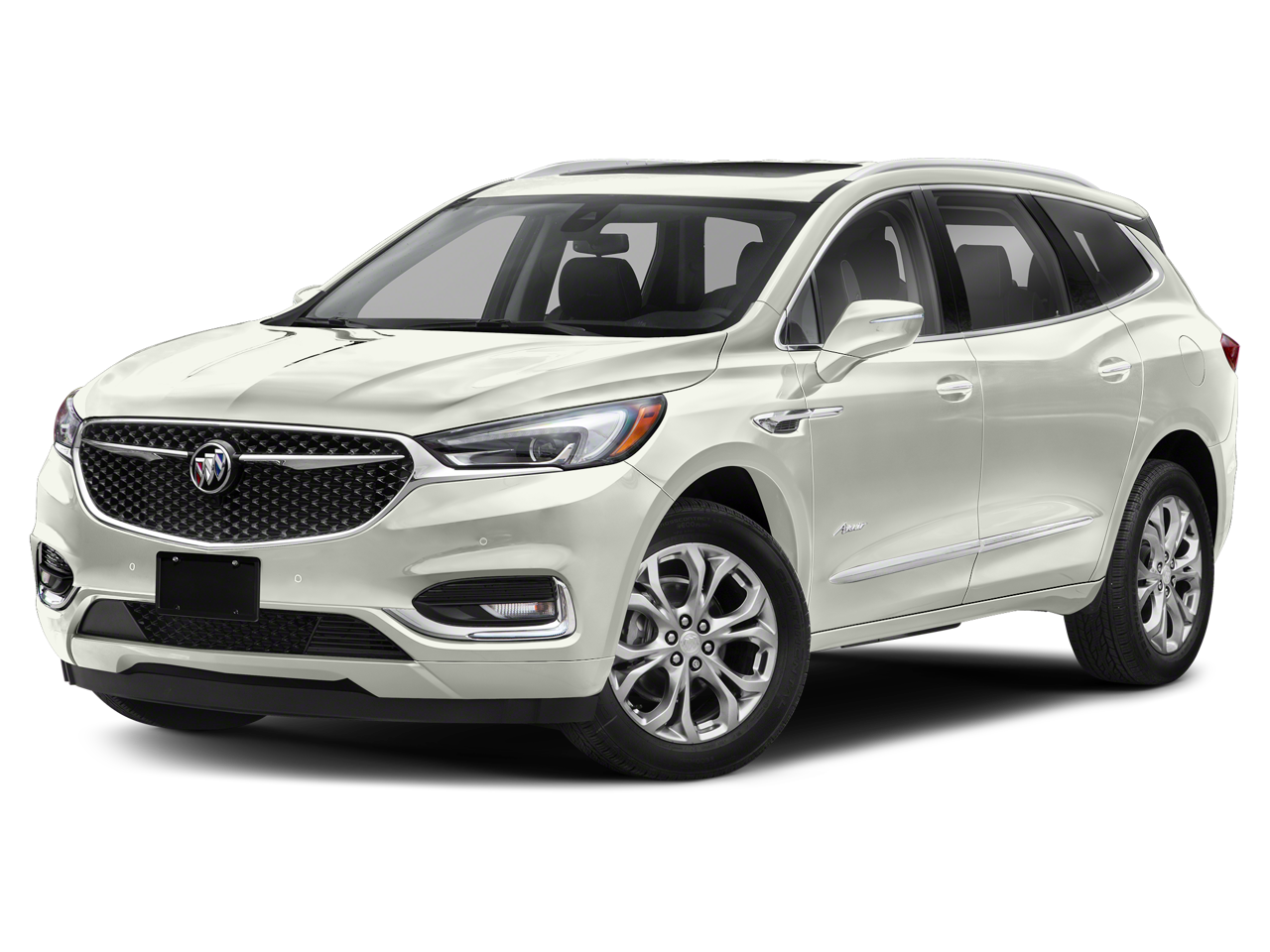 2021 Buick Enclave Avenir in White Frost Tricoat — front three-quarter view