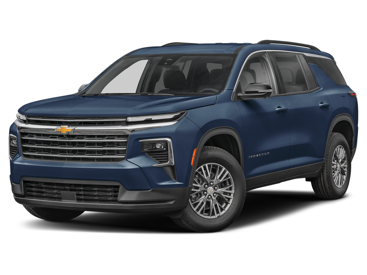2025 Chevrolet Traverse LT in Lakeshore Blue Metallic — front three-quarter view