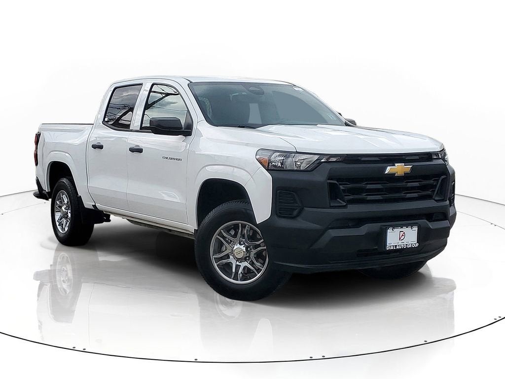 2024 Chevrolet Colorado WT in Summit White — front three-quarter view