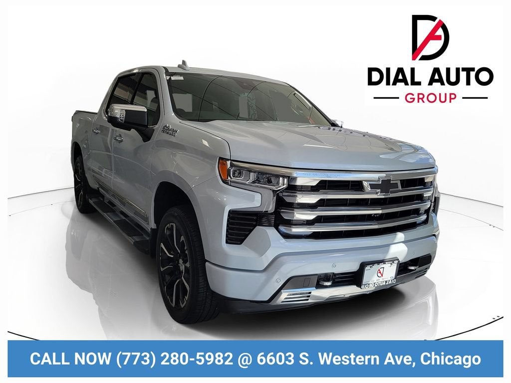 2026 Chevrolet Silverado 1500 High Country in Polar White Tricoat — front three-quarter view