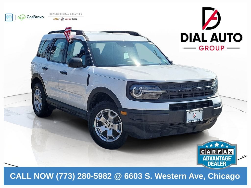 2023 Ford Bronco Sport Base in White — front three-quarter view