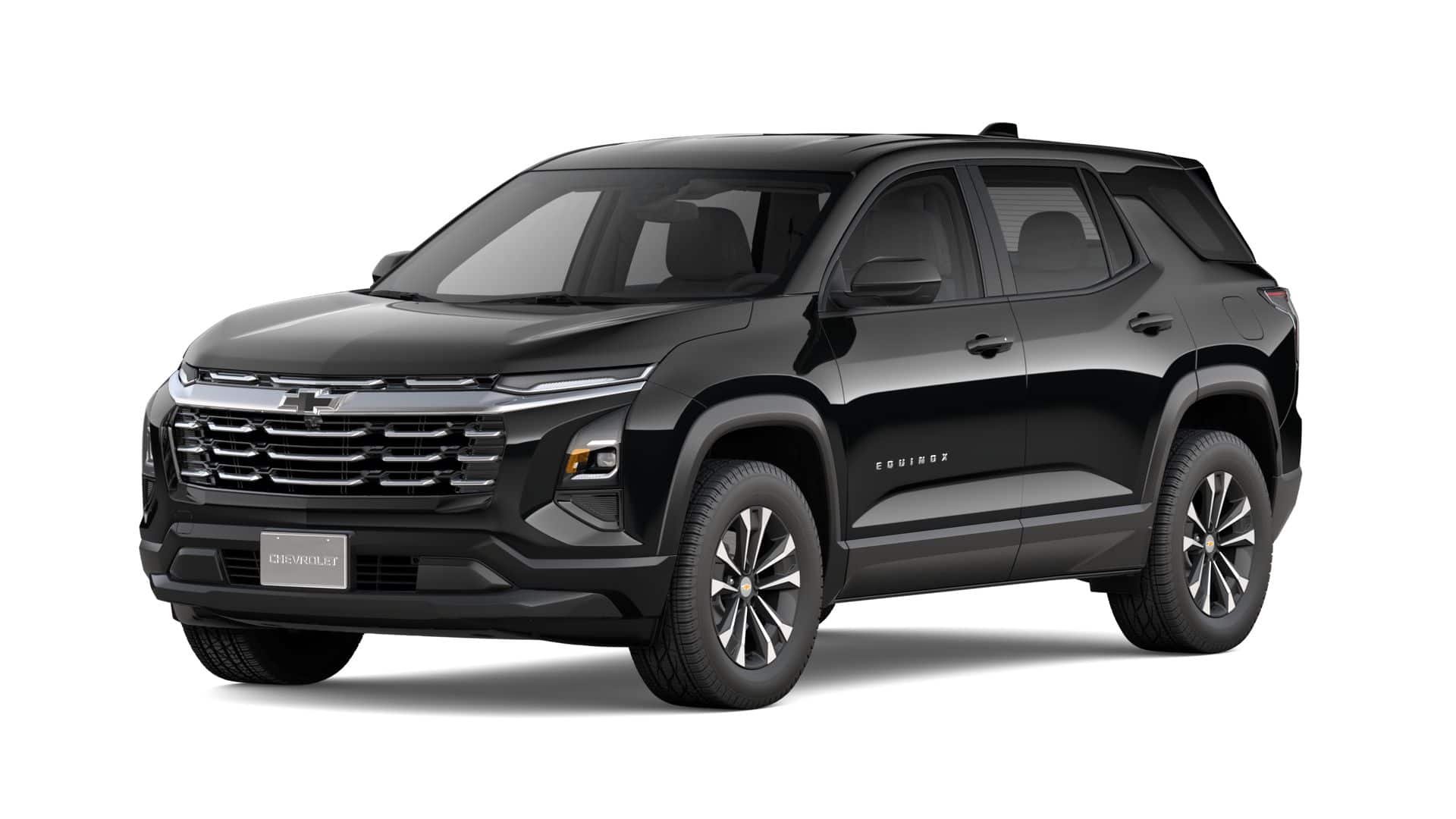 2027 Chevrolet Equinox FWD LT in Mosaic Black Metallic — front three-quarter view