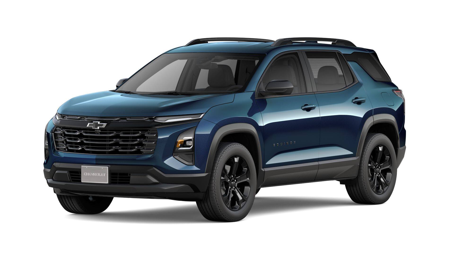 2027 Chevrolet Equinox FWD LT in Lakeshore Blue Metallic — front three-quarter view