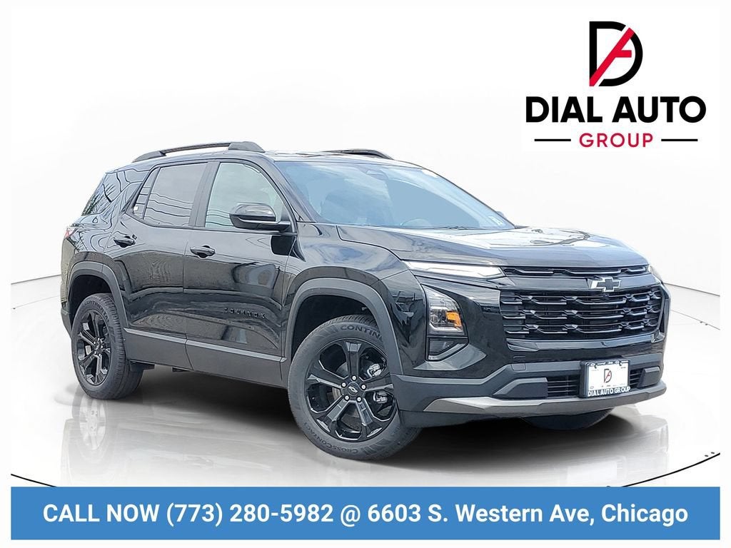 2026 Chevrolet Equinox LT in Mosaic Black Metallic — front three-quarter view