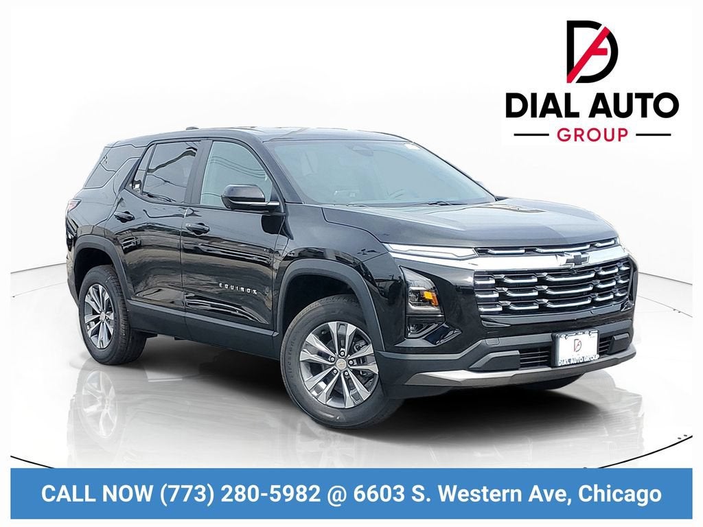 2026 Chevrolet Equinox LT in Mosaic Black Metallic — front three-quarter view