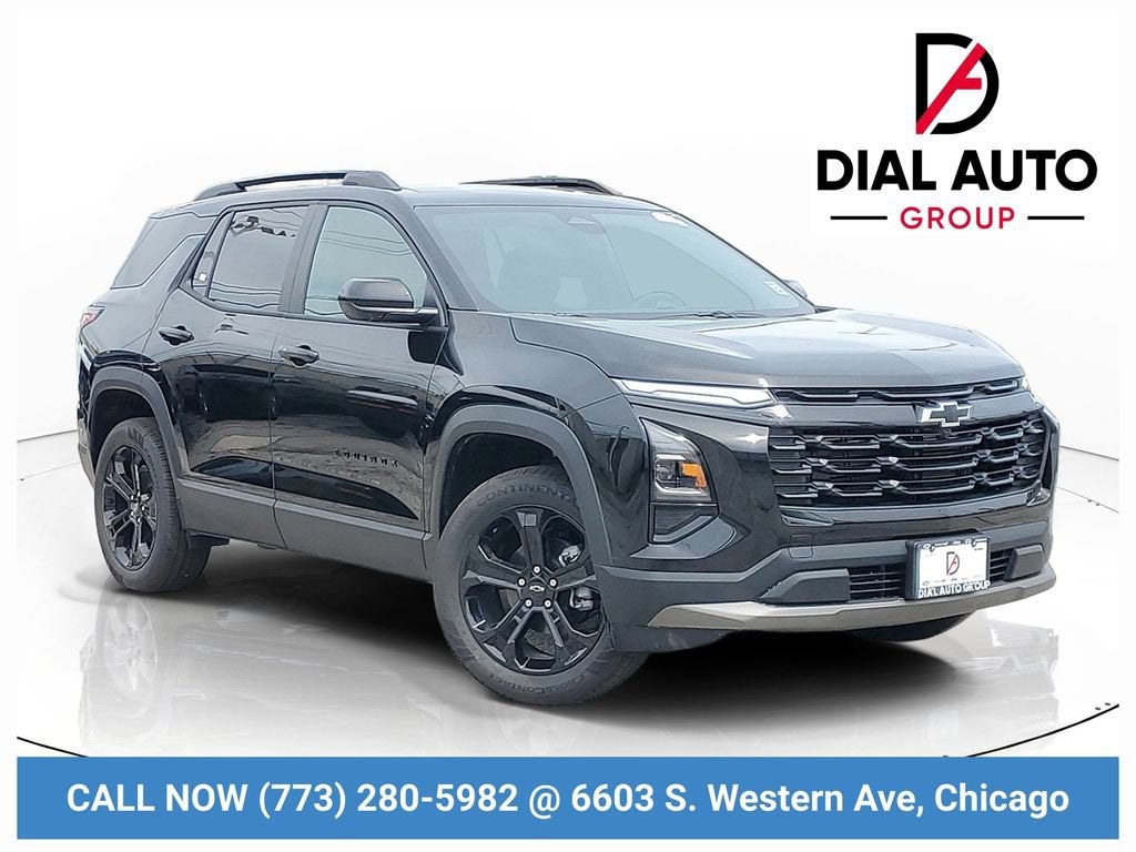 2026 Chevrolet Equinox LT in Mosaic Black Metallic — front three-quarter view