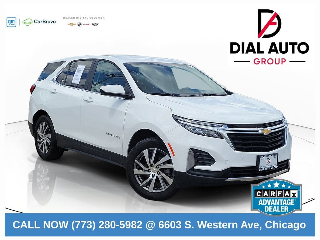 2024 Chevrolet Equinox LT in Summit White — front three-quarter view