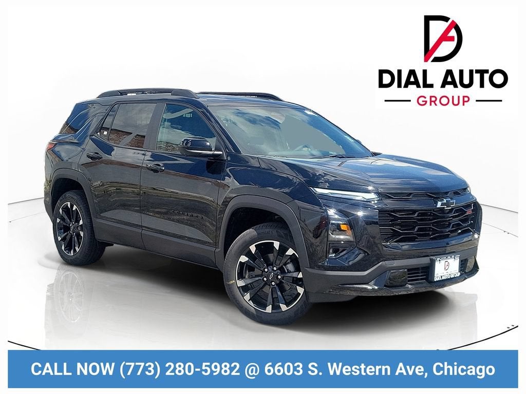 2026 Chevrolet Equinox RS in Mosaic Black Metallic — front three-quarter view