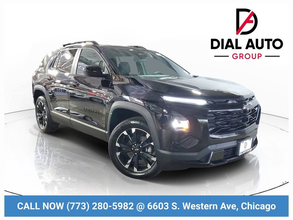 2026 Chevrolet Equinox RS in Mosaic Black Metallic — front three-quarter view
