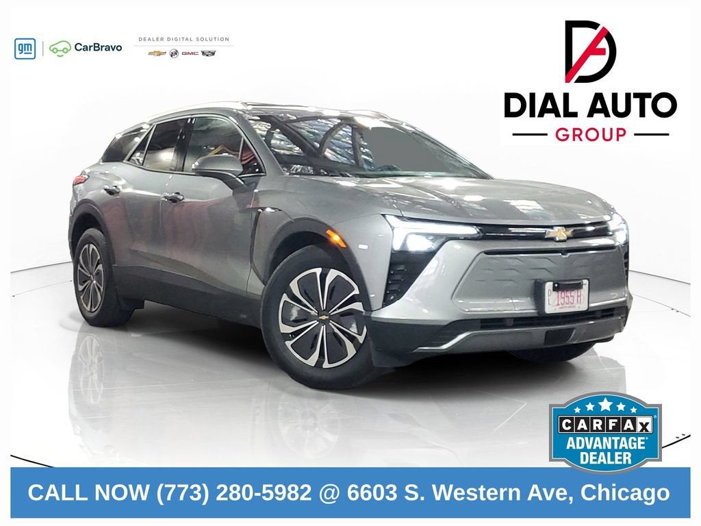 2024 Chevrolet Blazer EV LT in Sterling Gray Metallic — front three-quarter view