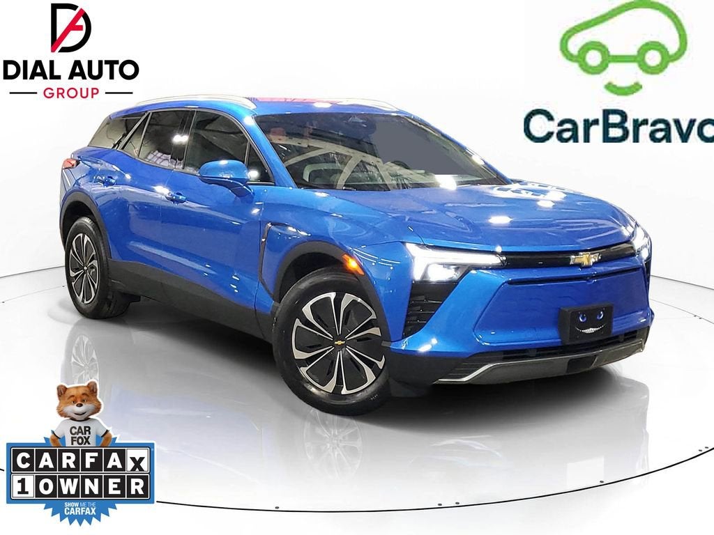 2024 Chevrolet Blazer EV LT in Riptide Blue Metallic — front three-quarter view