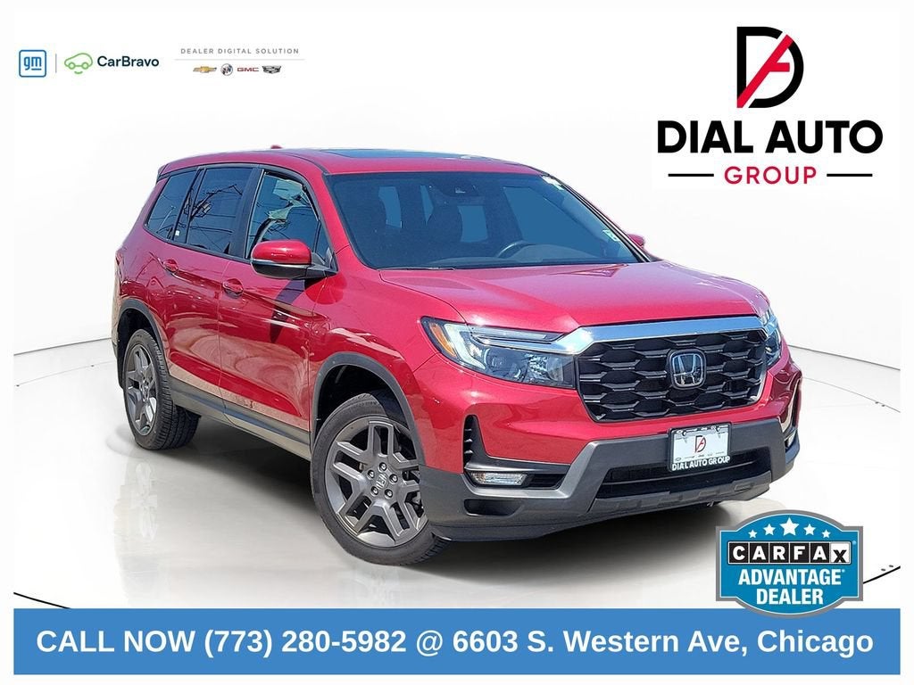 2023 Honda Passport AWD EX-L in Red — front three-quarter view