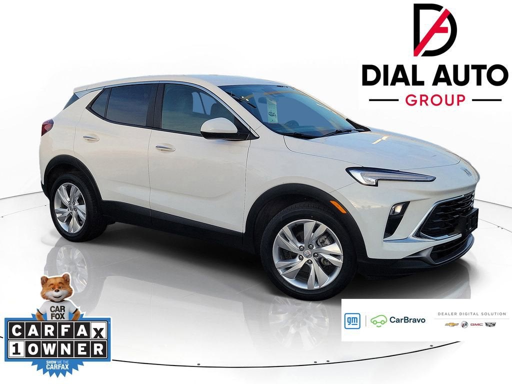 2024 Buick Encore GX Preferred in Summit White — front three-quarter view