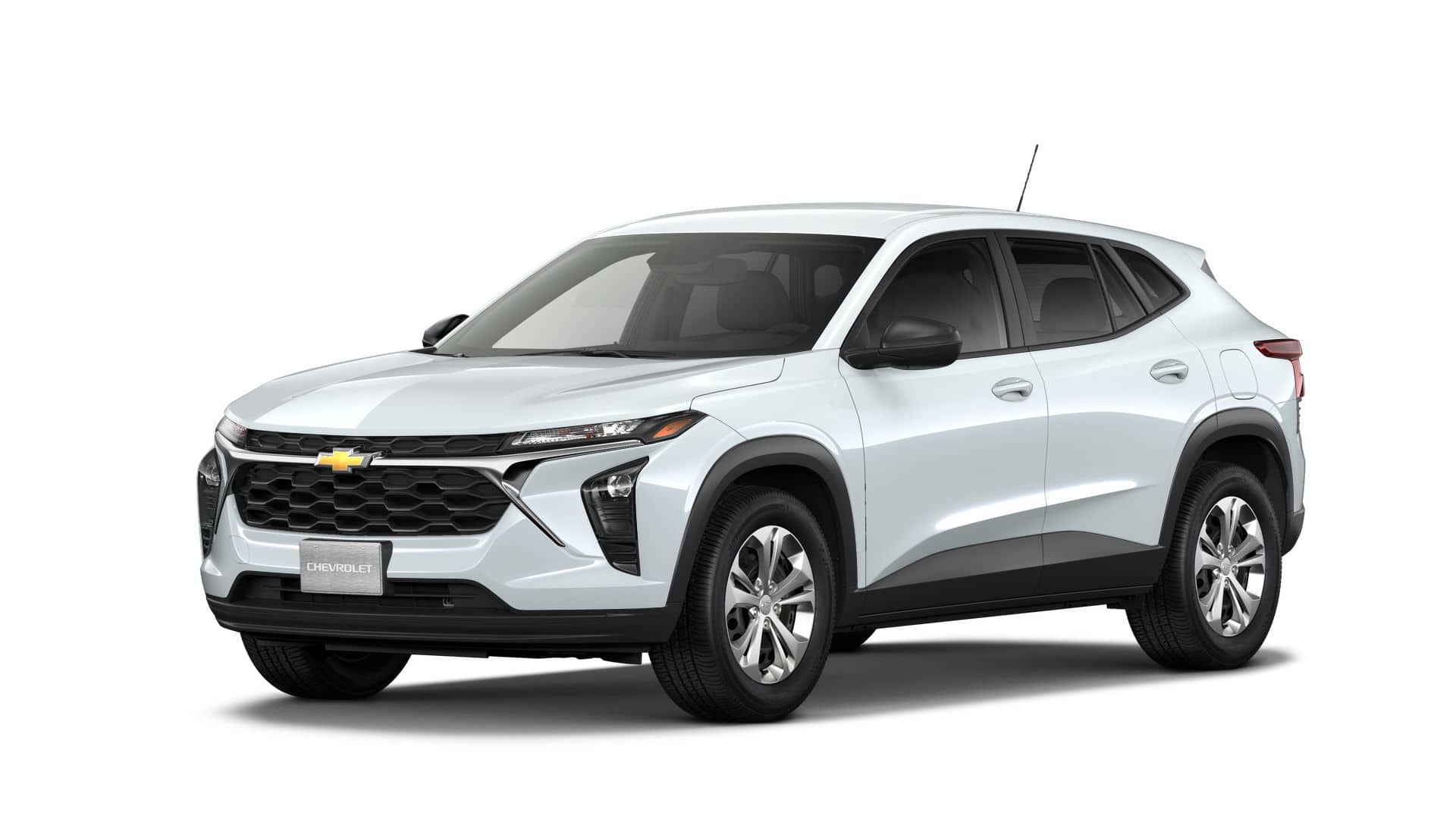 2026 Chevrolet Trax LS in Summit White — front three-quarter view