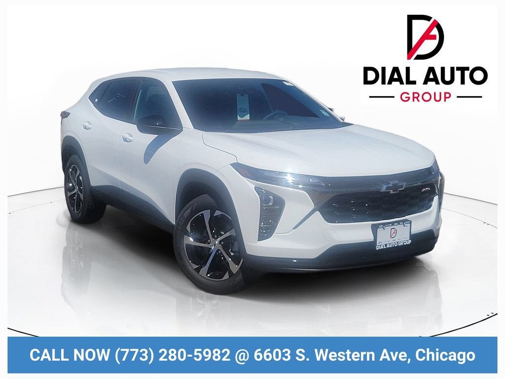 2026 Chevrolet Trax 1RS in Summit White — front three-quarter view