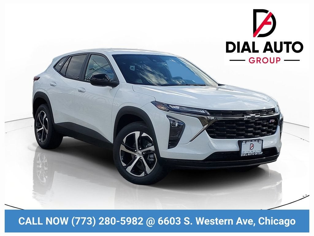 2026 Chevrolet Trax 1RS in Summit White — front three-quarter view