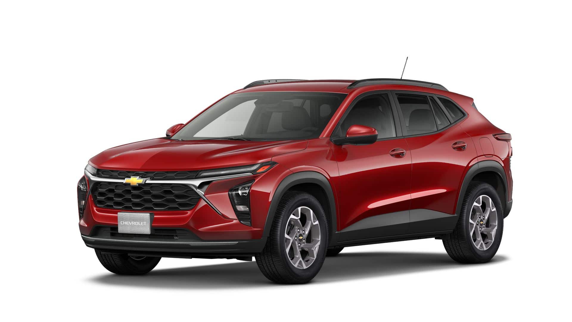 2026 Chevrolet Trax LT in Apex Red — front three-quarter view