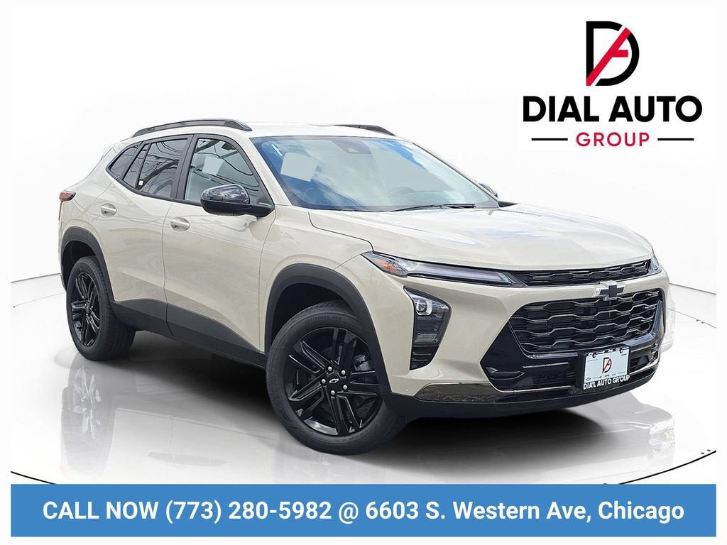 2026 Chevrolet Trax ACTIV in White Sands — front three-quarter view