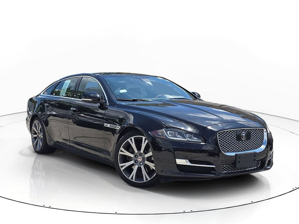 2017 Jaguar XJ XJL Portfolio in Black — front three-quarter view