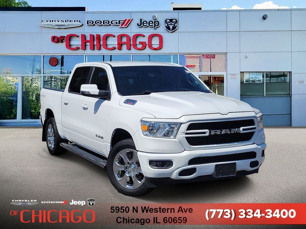 2023 RAM 1500 Big Horn/Lone Star in Bright White Clearcoat — front three-quarter view