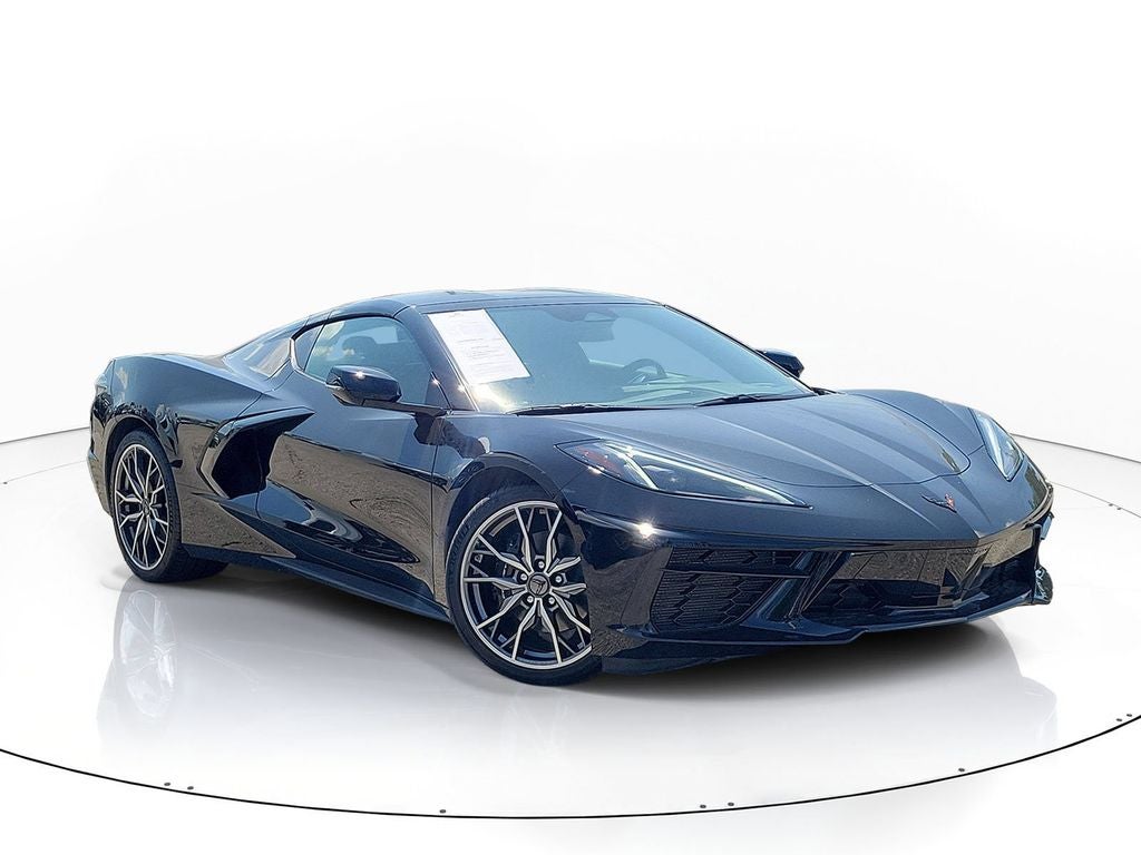 2026 Chevrolet Corvette Stingray 1LT in Black — front three-quarter view