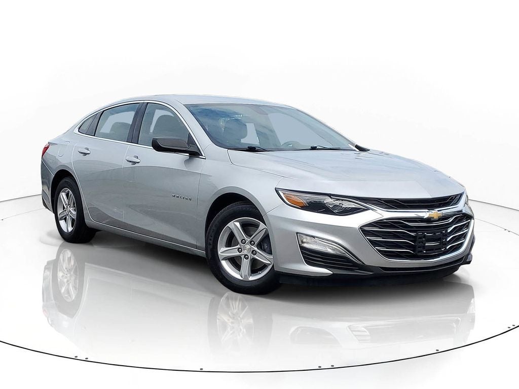 2020 Chevrolet Malibu LS 1LS in Silver Ice Metallic — front three-quarter view