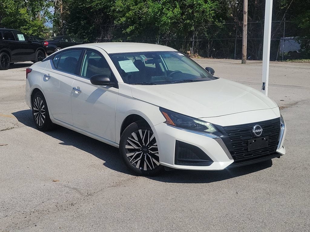 2025 Nissan Altima 2.5 SV in Glacier White — front three-quarter view