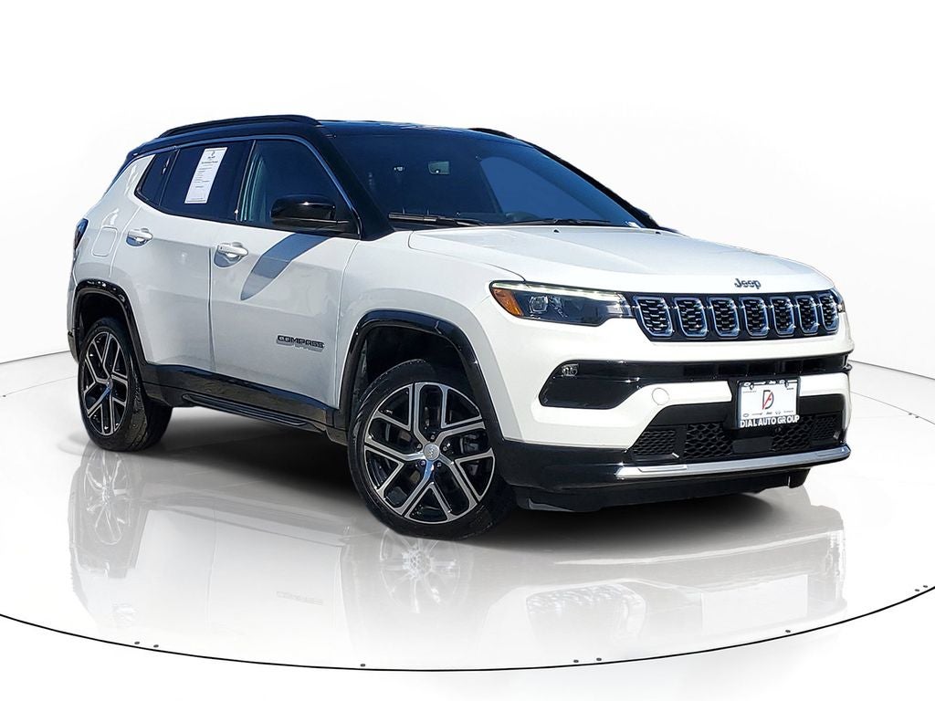 2024 Jeep Compass Limited in Bright White Clearcoat — front three-quarter view