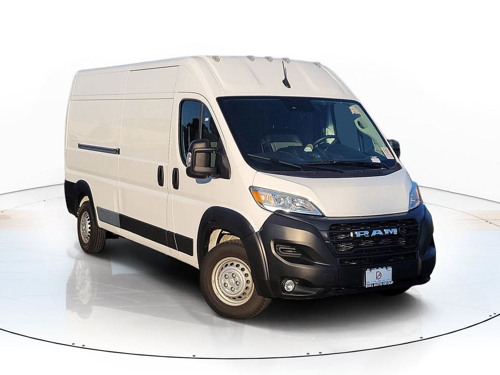 2025 RAM ProMaster 2500 High Roof in Bright White Clearcoat — front three-quarter view