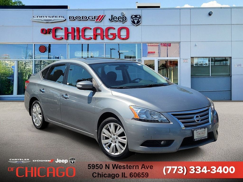 2013 Nissan Sentra SL in Magnetic Gray — front three-quarter view