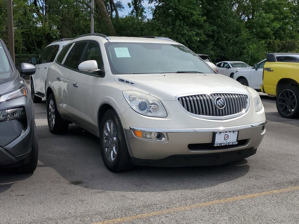 2012 Buick Enclave Leather Group in White Diamond Clearcoat — front three-quarter view