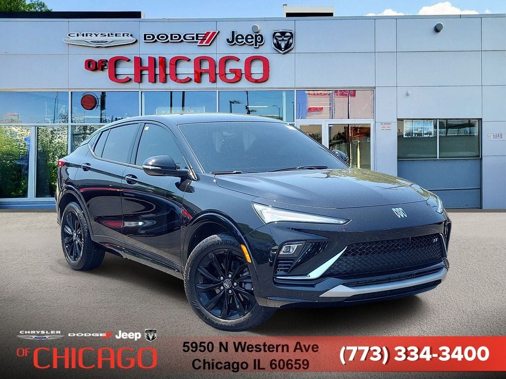 2024 Buick Envista Sport Touring in Ebony Twilight Metallic — front three-quarter view